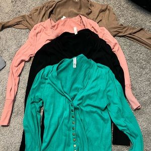 Lot of button up sweaters